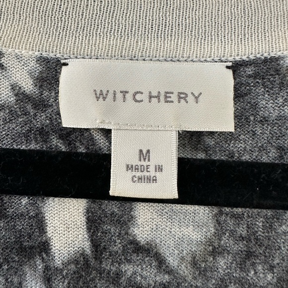 Witchery Leopard Dress Medium Animal Cotton Mini Long Sleeve - Picture 8 of 10